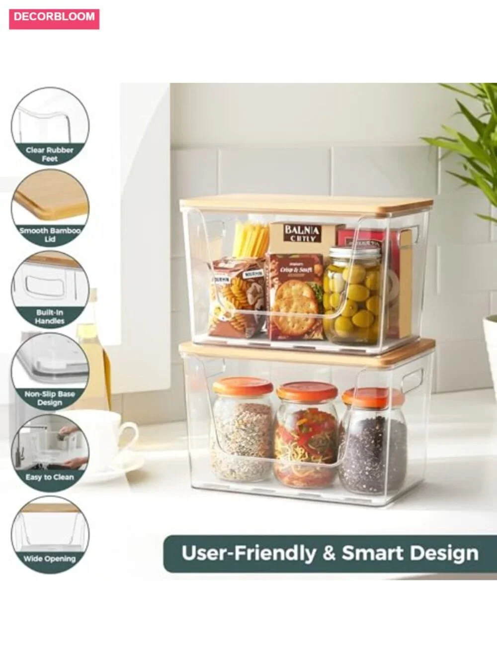 2 Set Pantry Organizers Under Sink Trash Bag Holder Stackable Pantry Storage